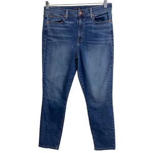 LEVEL 99 High Rise Skinny Crop Jeans in Nostalgia Blue-31
